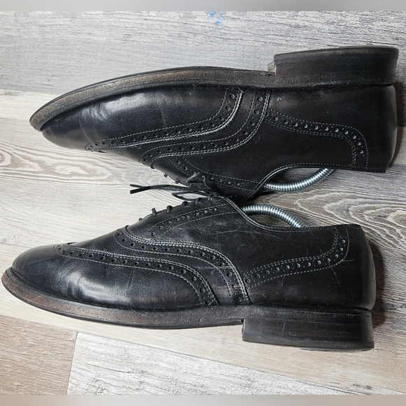 Allen Edmonds Chester shoes Black Oxford wingtips Black Men's 7.5 - Picture 11 of 12